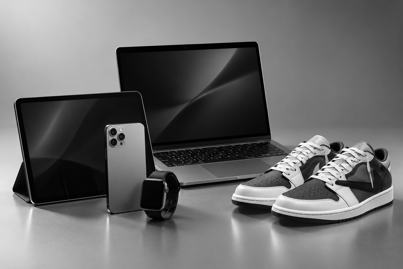 Illustrative Apple technology and premium sneaker rewards
